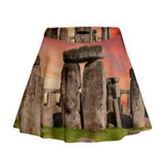 Stonehenge Ancient England Mini Flare Skirt by Celenk