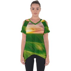 Hills Countryside Sky Rural Cut Out Side Drop Tee by Celenk