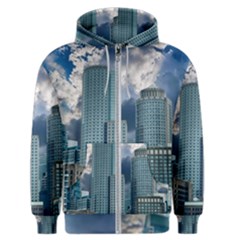 Tower Blocks Skyscraper City Modern Men s Zipper Hoodie by Celenk