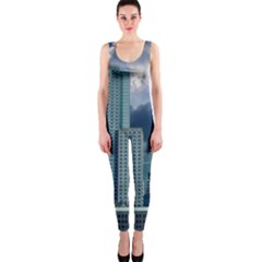 Tower Blocks Skyscraper City Modern Onepiece Catsuit by Celenk