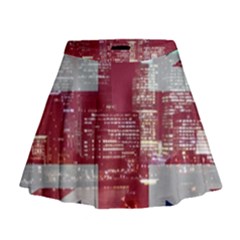 London England City Mini Flare Skirt by Celenk