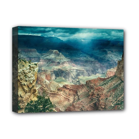 Canyon Mountain Landscape Nature Deluxe Canvas 16  X 12   by Celenk