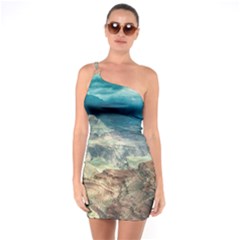 Canyon Mountain Landscape Nature One Soulder Bodycon Dress by Celenk