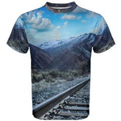 Nature Landscape Mountains Slope Men s Cotton Tee by Celenk