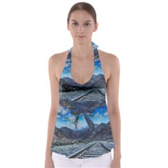 Nature Landscape Mountains Slope Babydoll Tankini Top by Celenk