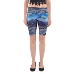 Nature Landscape Mountains Slope Yoga Cropped Leggings by Celenk