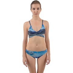 Nature Landscape Mountains Slope Wrap Around Bikini Set by Celenk