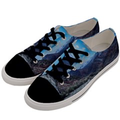 Nature Landscape Mountains Slope Men s Low Top Canvas Sneakers by Celenk