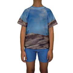 Sand Dune Desert Landscape Dry Kids  Short Sleeve Swimwear by Celenk