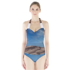 Sand Dune Desert Landscape Dry Halter Swimsuit by Celenk