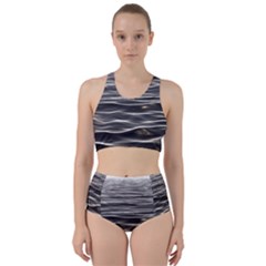 Texture Background Water Racer Back Bikini Set