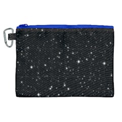 Black Background Texture Stars Canvas Cosmetic Bag (xl)