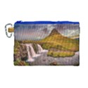 Nature Mountains Cliff Waterfall Canvas Cosmetic Bag (Large) View1