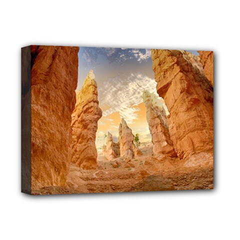 Canyon Desert Landscape Scenic Deluxe Canvas 16  X 12   by Celenk