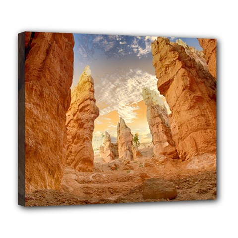 Canyon Desert Landscape Scenic Deluxe Canvas 24  X 20   by Celenk