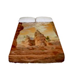 Canyon Desert Landscape Scenic Fitted Sheet (full/ Double Size) by Celenk