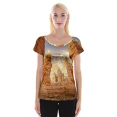 Canyon Desert Landscape Scenic Cap Sleeve Tops by Celenk