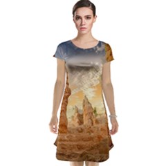 Canyon Desert Landscape Scenic Cap Sleeve Nightdress by Celenk