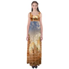 Canyon Desert Landscape Scenic Empire Waist Maxi Dress by Celenk