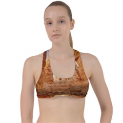 Canyon Desert Landscape Scenic Criss Cross Racerback Sports Bra by Celenk