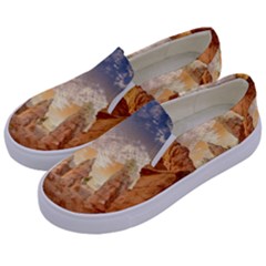 Canyon Desert Landscape Scenic Kids  Canvas Slip Ons by Celenk