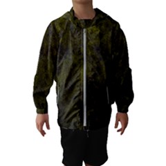 Green Background Texture Grunge Hooded Wind Breaker (kids) by Celenk