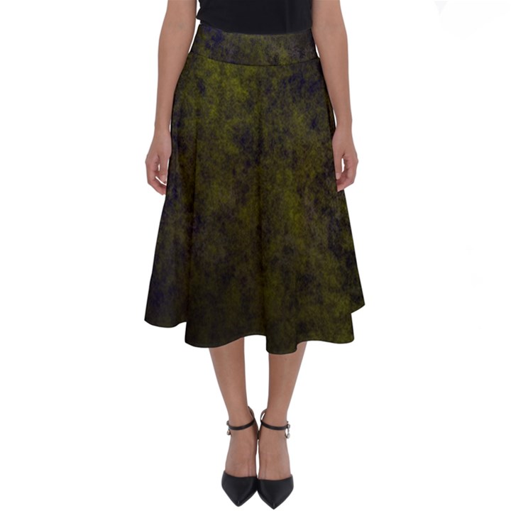 Green Background Texture Grunge Perfect Length Midi Skirt