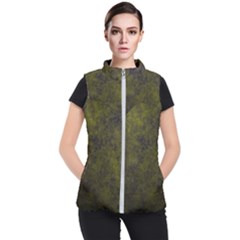 Green Background Texture Grunge Women s Puffer Vest by Celenk