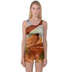 Canyon Desert Rock Scenic Nature One Piece Boyleg Swimsuit by Celenk