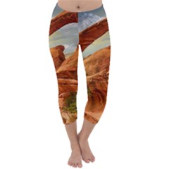 Canyon Desert Rock Scenic Nature Capri Winter Leggings  by Celenk