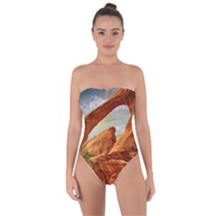 Canyon Desert Rock Scenic Nature Tie Back One Piece Swimsuit by Celenk