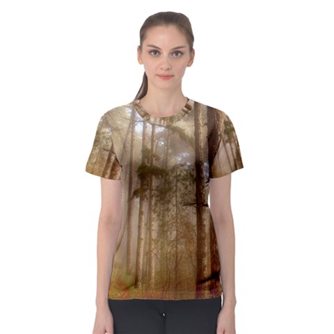 Forest Trees Wood Branc Women s Sport Mesh Tee by Celenk