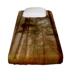 Forest Trees Wood Branc Fitted Sheet (single Size) by Celenk