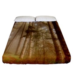 Forest Trees Wood Branc Fitted Sheet (california King Size) by Celenk