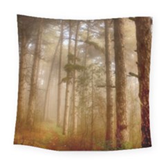 Forest Trees Wood Branc Square Tapestry (large) by Celenk