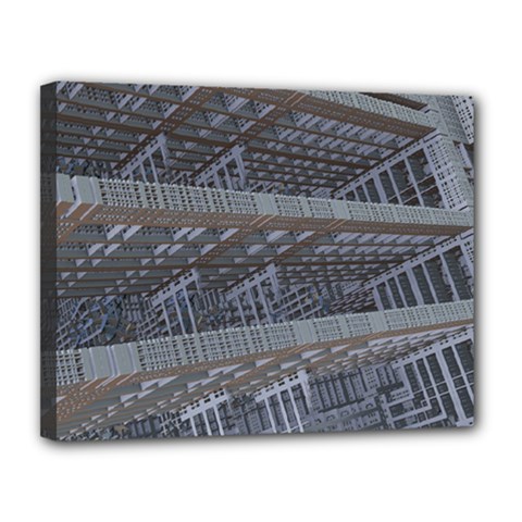 Ducting Construction Industrial Canvas 14  X 11  by Celenk