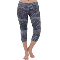 Ducting Construction Industrial Capri Yoga Leggings by Celenk