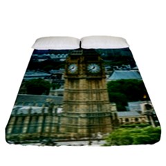 London England City Landmark Fitted Sheet (king Size) by Celenk