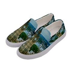 London England City Landmark Women s Canvas Slip Ons