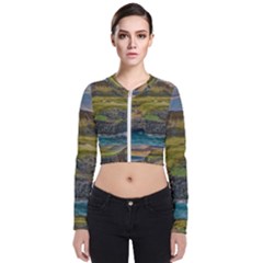 Coastline Waterfall Landscape Bomber Jacket by Celenk