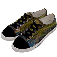 Coastline Waterfall Landscape Men s Low Top Canvas Sneakers