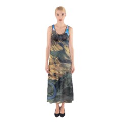 Nature Landscape Mountains Outdoor Sleeveless Maxi Dress by Celenk