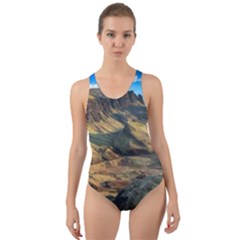 Nature Landscape Mountains Outdoor Cut-out Back One Piece Swimsuit by Celenk