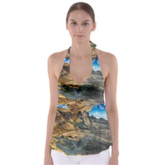 Nature Landscape Mountains Outdoor Babydoll Tankini Top by Celenk