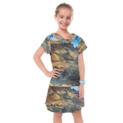 Nature Landscape Mountains Outdoor Kids  Drop Waist Dress