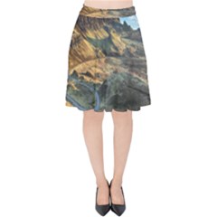 Nature Landscape Mountains Outdoor Velvet High Waist Skirt by Celenk