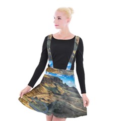 Nature Landscape Mountains Outdoor Suspender Skater Skirt by Celenk