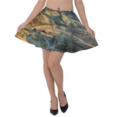 Nature Landscape Mountains Outdoor Velvet Skater Skirt