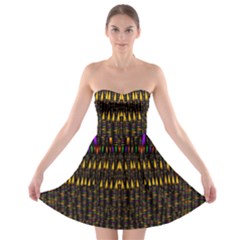 Hot As Candles And Fireworks In Warm Flames Strapless Bra Top Dress by pepitasart