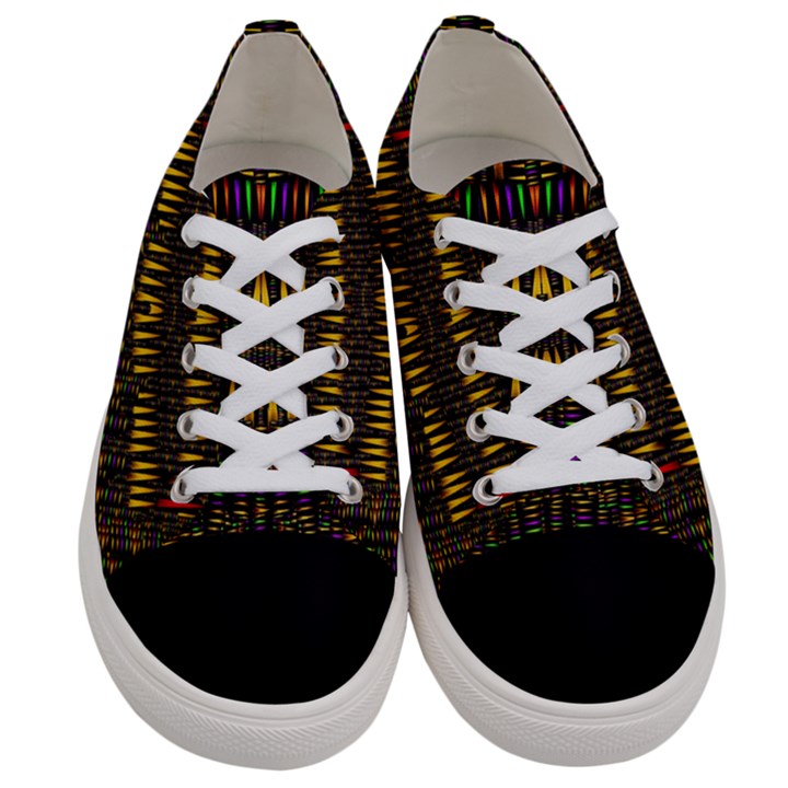 Hot As Candles And Fireworks In Warm Flames Women s Low Top Canvas Sneakers